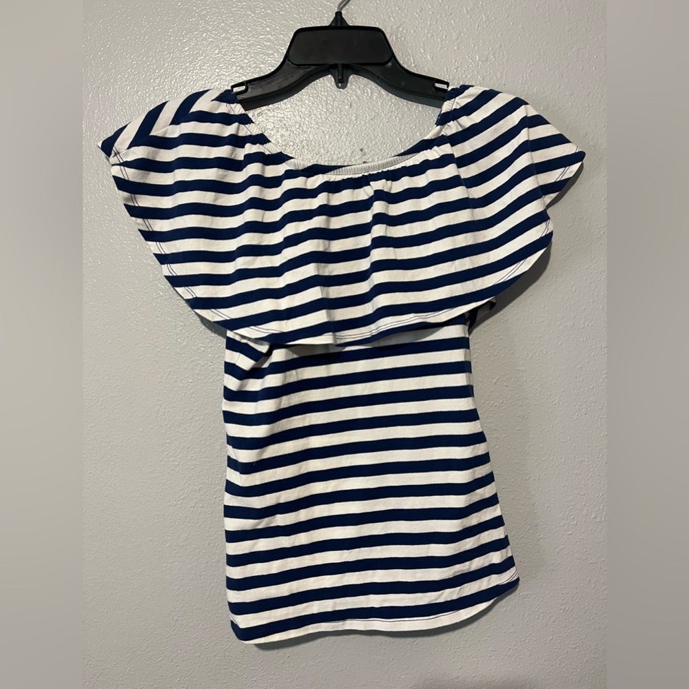 Off the shoulder striped Old Navy top